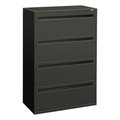Hon 36" W 4 Drawer File Cabinet, Charcoal, A4/Legal/Letter H784.L.S